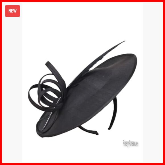 Wide Brim Derby Hat Adjustable Formal Fascinator for Church Wedding Tea Party main image 5